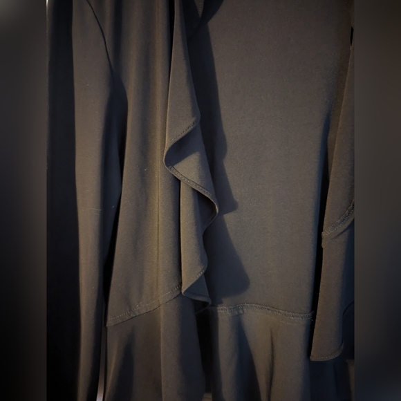 R&M Richards Ruffle Open-Front Shrug - Picture 3 of 4